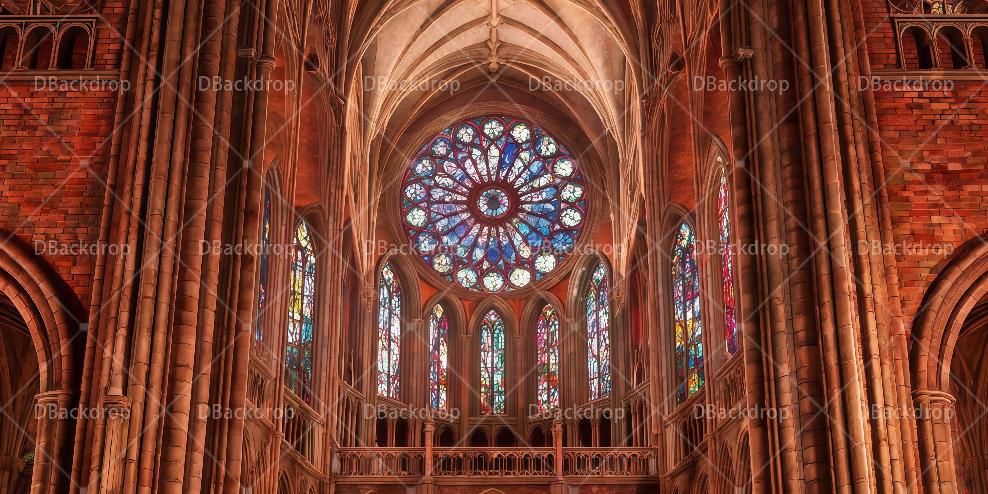 Innenraum von Notre-Dame Kirchenkulisse für Aufführungen RR65-T82
