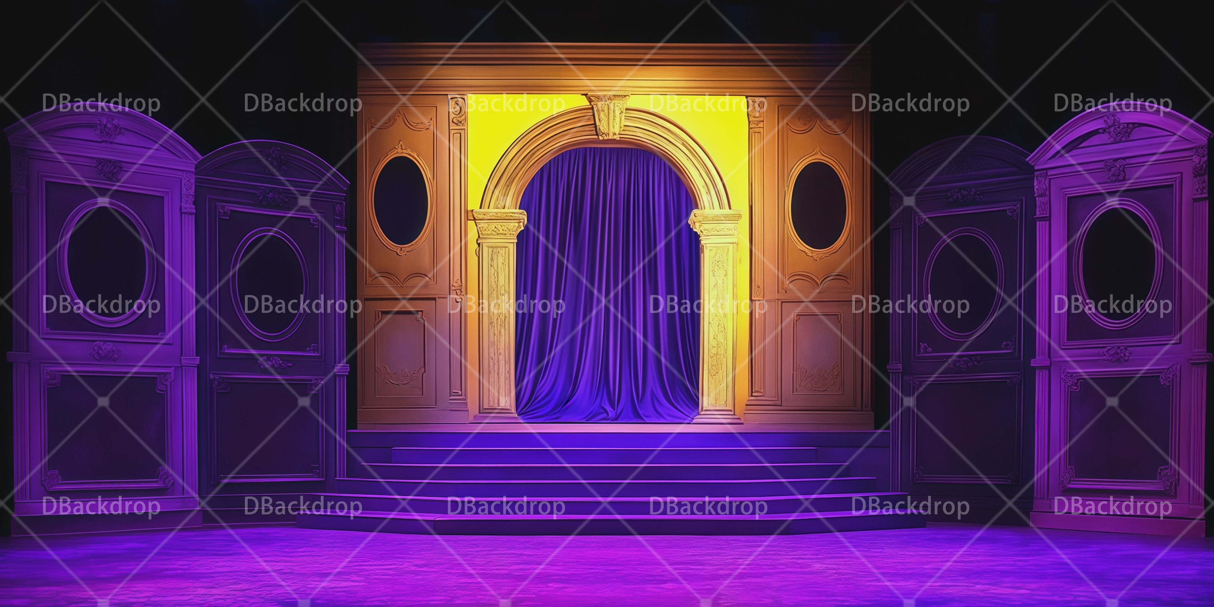 Bühnenhintergrund Orgons Wohnzimmer Theaterkulisse RR66-T41