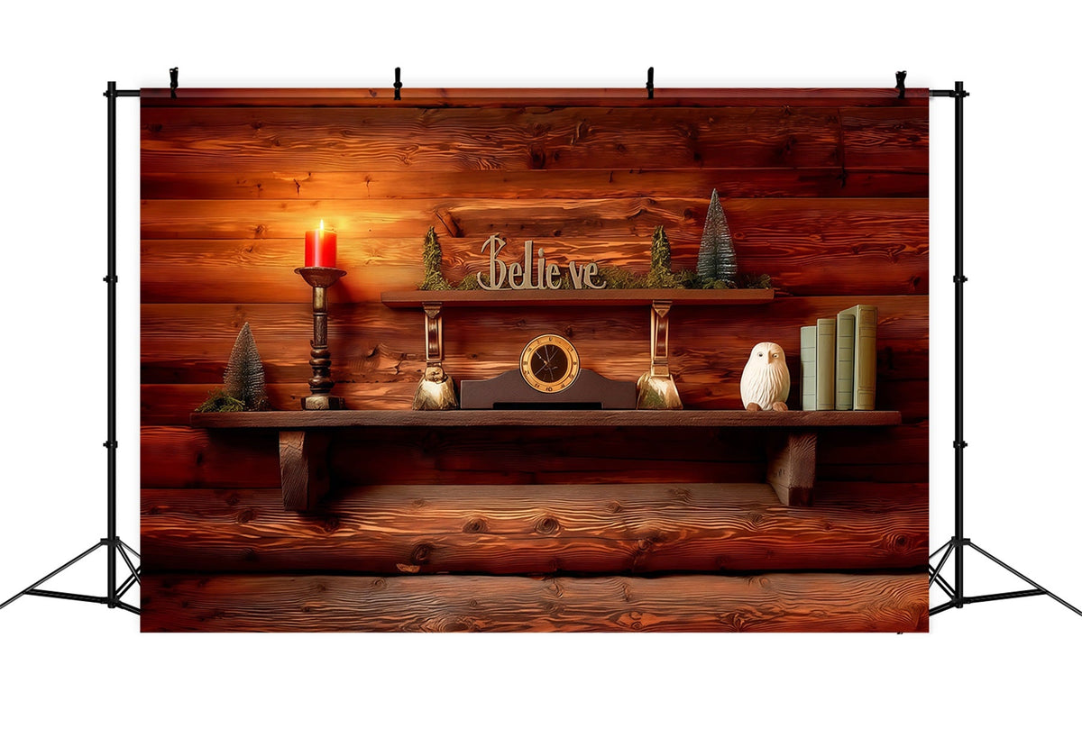 Religiöse Weihnachtskulisse Holzregal Weihnachtsstudio-Hintergrund RR68-79