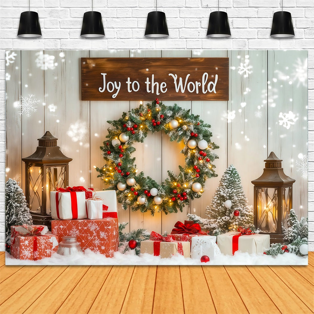 Weihnachtskranz-Hintergrund Freude Der Welt Weihnachts-Fotohintergründe RR69-103