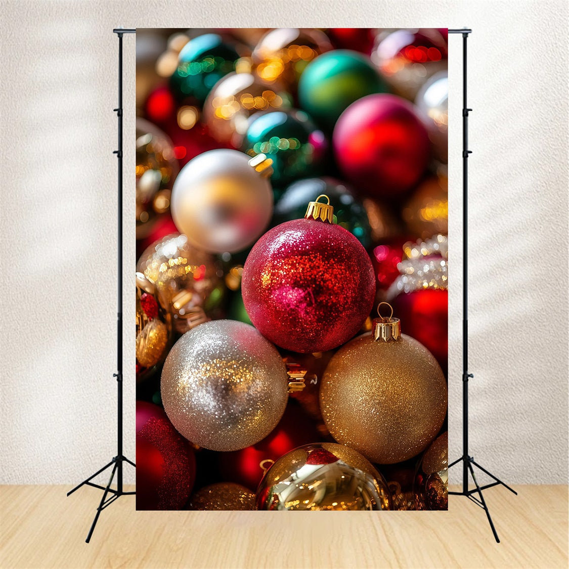 Weihnachtskugel-Hintergrund Textur Einer Bunten Christbaumkugel Nahaufnahme Weihnachts-Studiohintergründe RR69-22