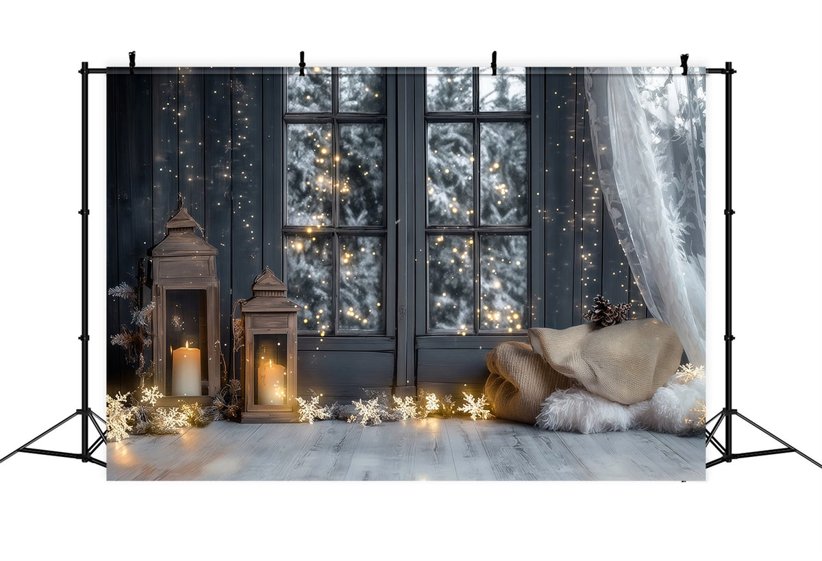 Weihnachtsbeleuchtung-Hintergrund Blick Durch Eine Milchglaslaterne Weihnachtliche Indoor-Hintergrundkulisse RR69-27