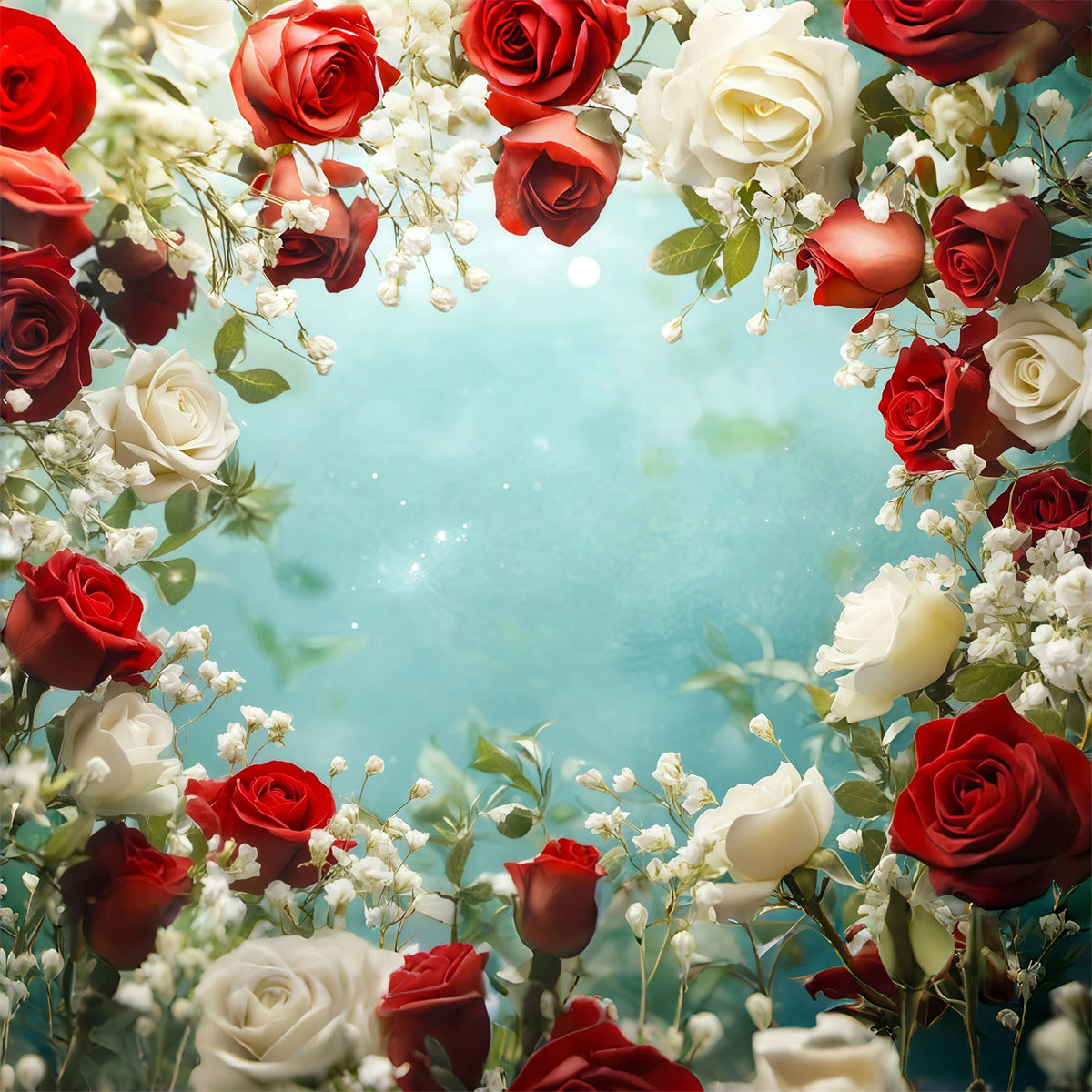Weihnachtlicher Blumenhintergrund Rosenbeet Große Weihnachtskulisse RR69-67