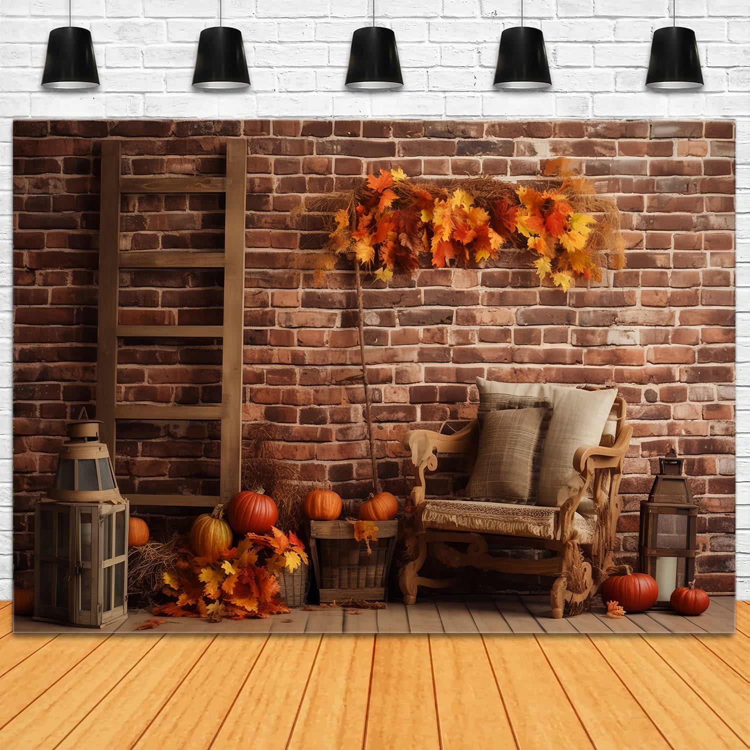 Herbst Thanksgiving Ernte Scheune Hintergrund RR7-146