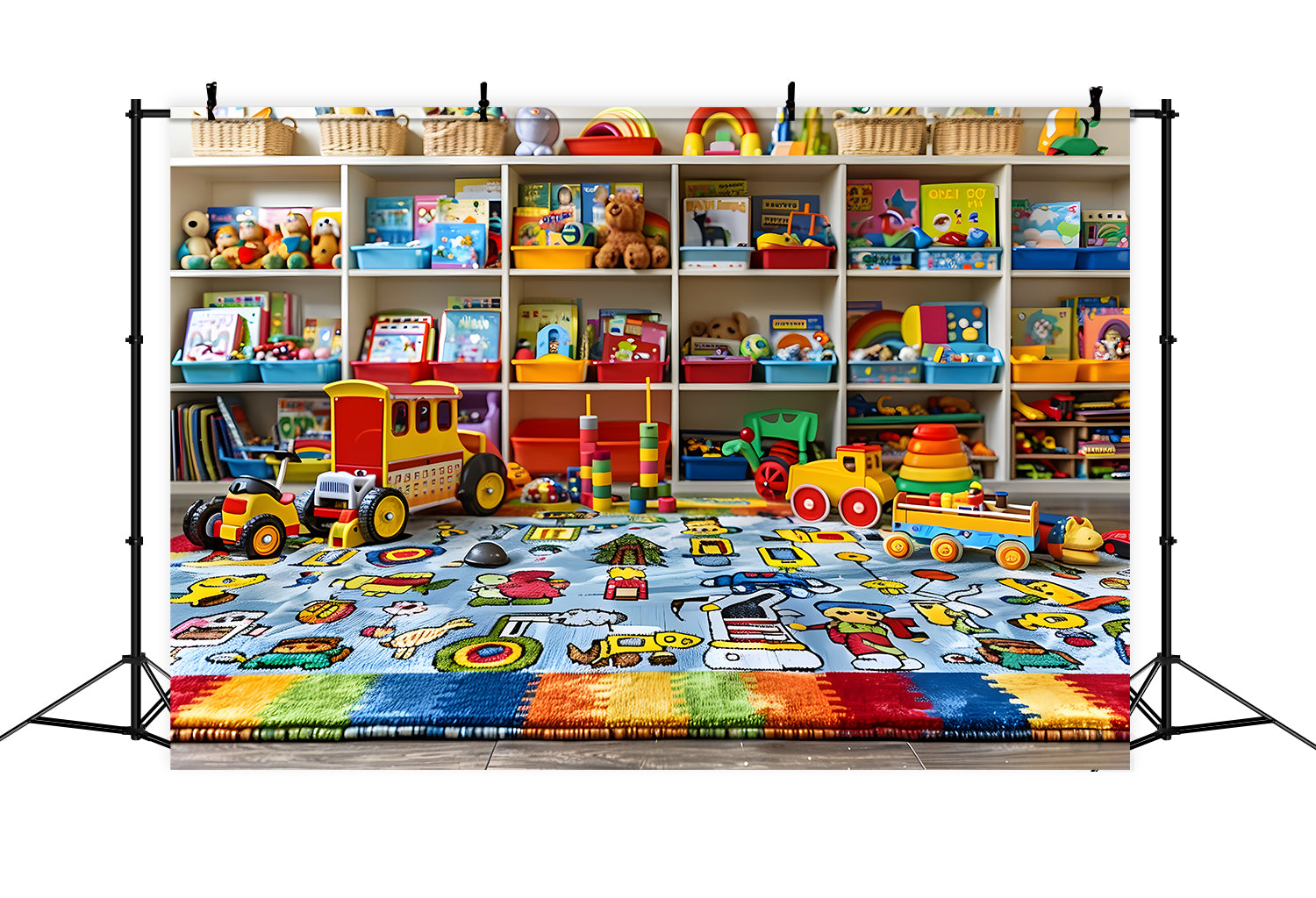 Spielzeugzimmer Back to School Fotohintergrund RR7-203
