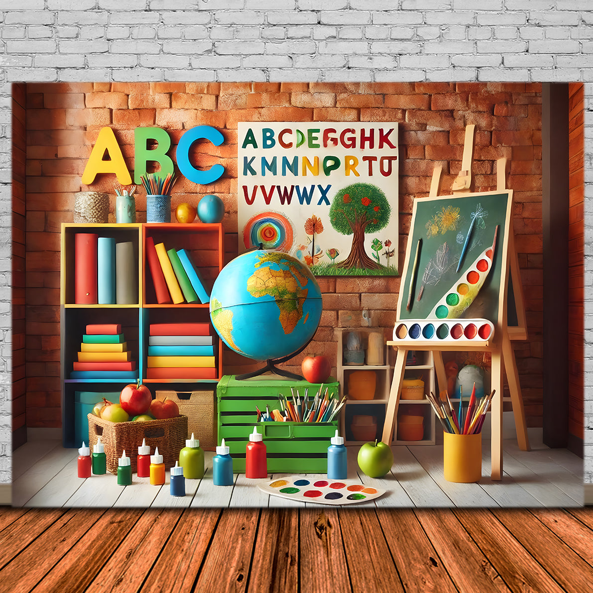 Malerei Klassenzimmer Back to School Backdrop RR7-208