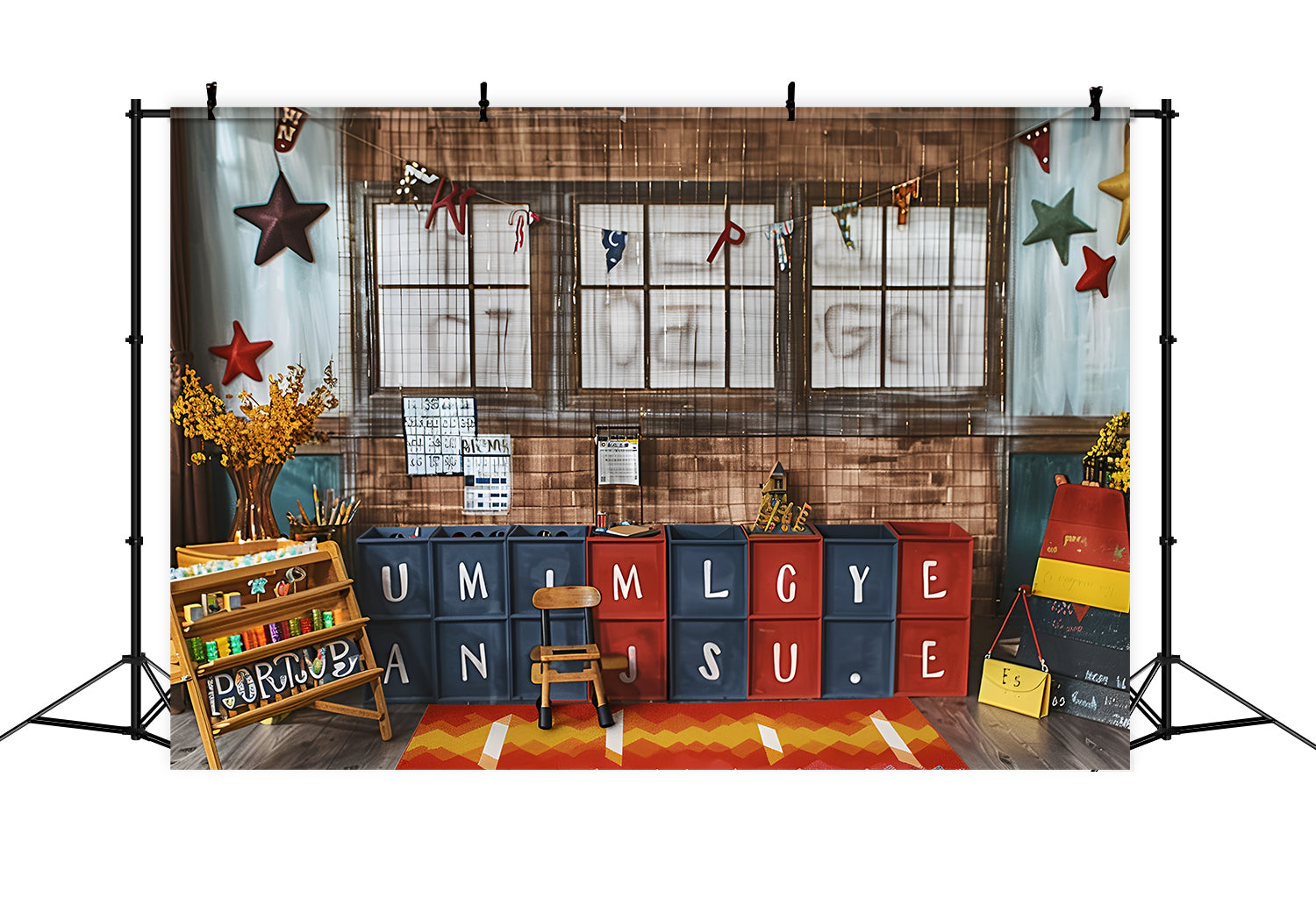 Back to School Alphabet Boxen Fotohintergrund RR7-225