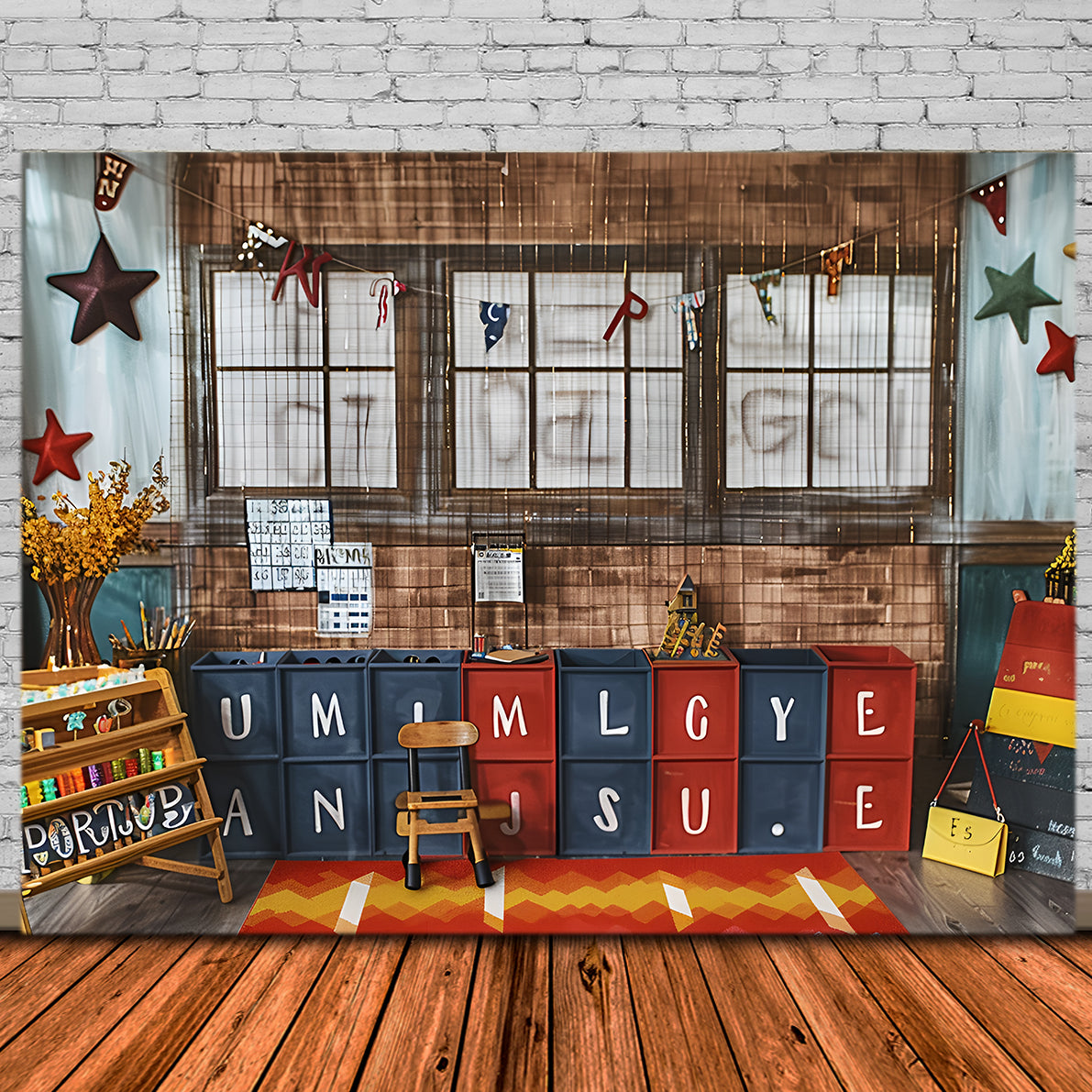 Back to School Alphabet Boxen Fotohintergrund RR7-225