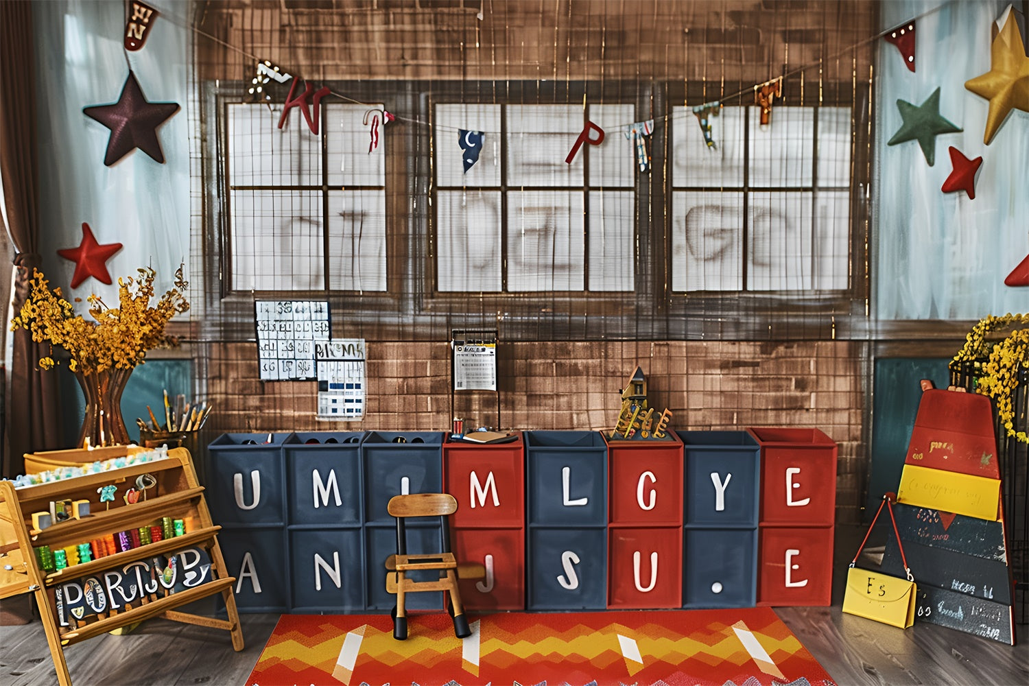 Back to School Alphabet Boxen Fotohintergrund RR7-225