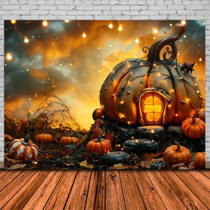Halloween Verwunschenes Kürbishaus Kulisse RR7-265