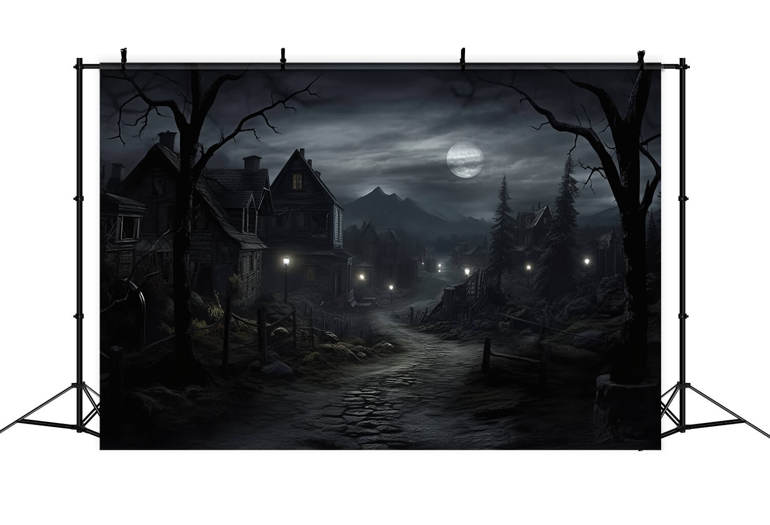Halloween Spukhäuser Fotografie Hintergrund RR7-38
