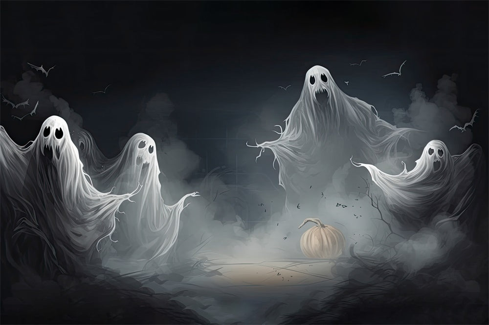 Halloween Schwebender Geist Fotohintergrund RR7-413