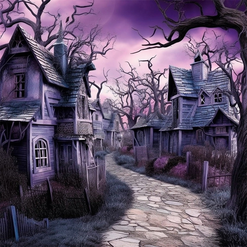 Halloween Verlassene alte magische Stadt Backdrop RR7-441