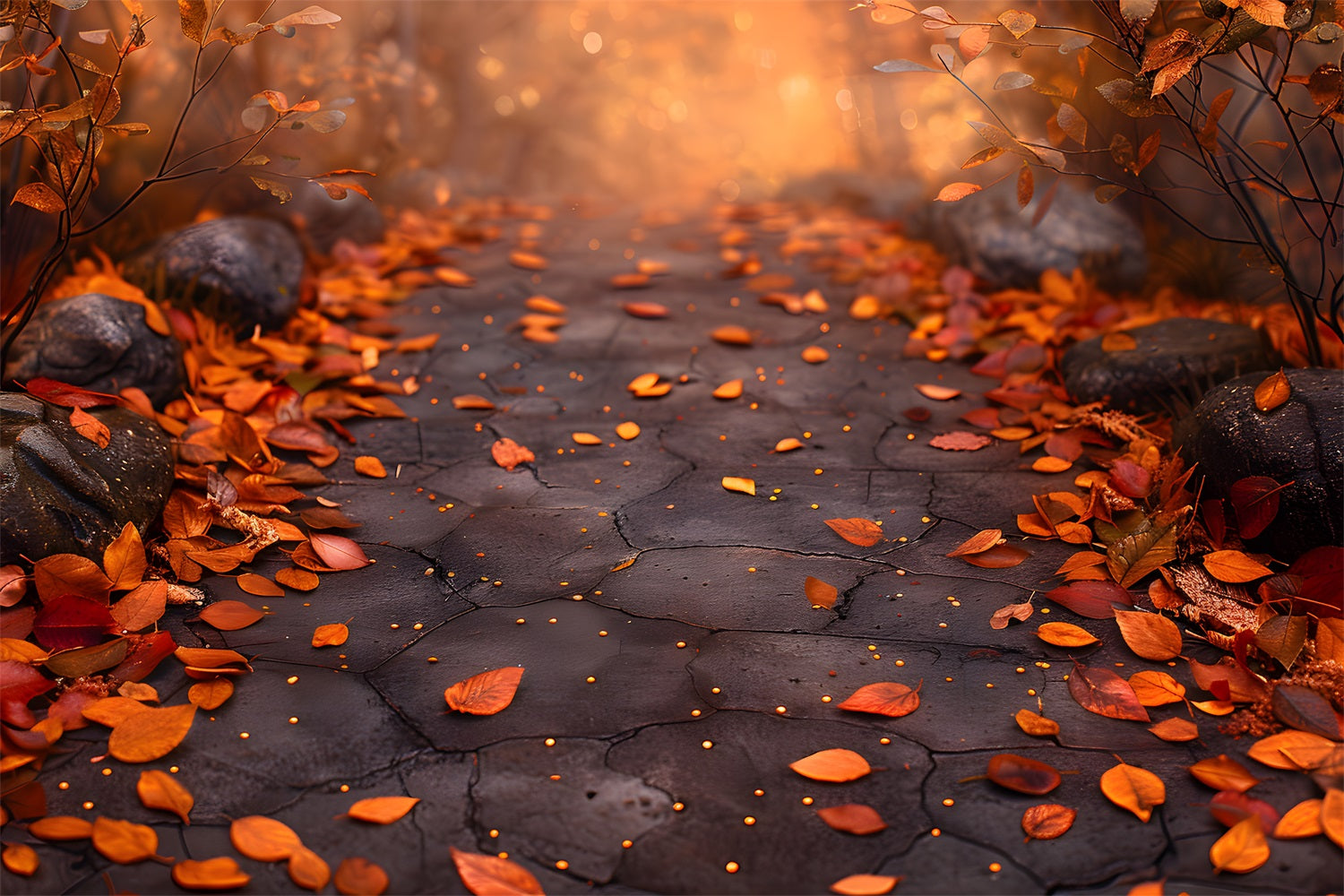 Fallen Leaf Stone Trail Bodenhintergrund RR7-522