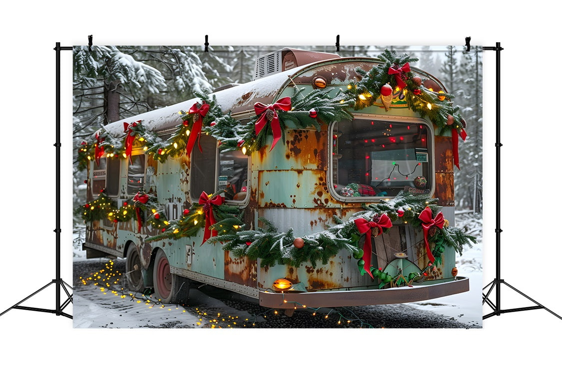 Rustikale Weihnachts Anhänger Wunderland Hintergrund RR7-582