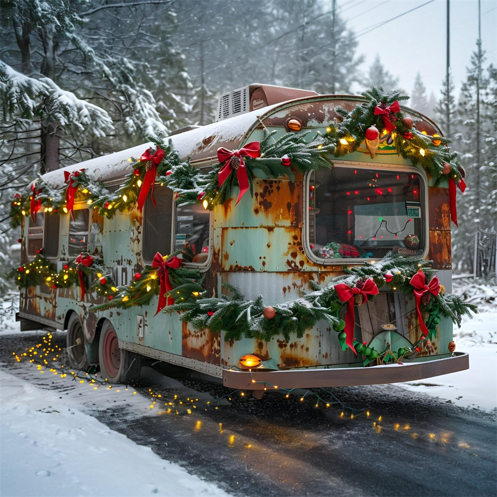 Rustikale Weihnachts Anhänger Wunderland Hintergrund RR7-582