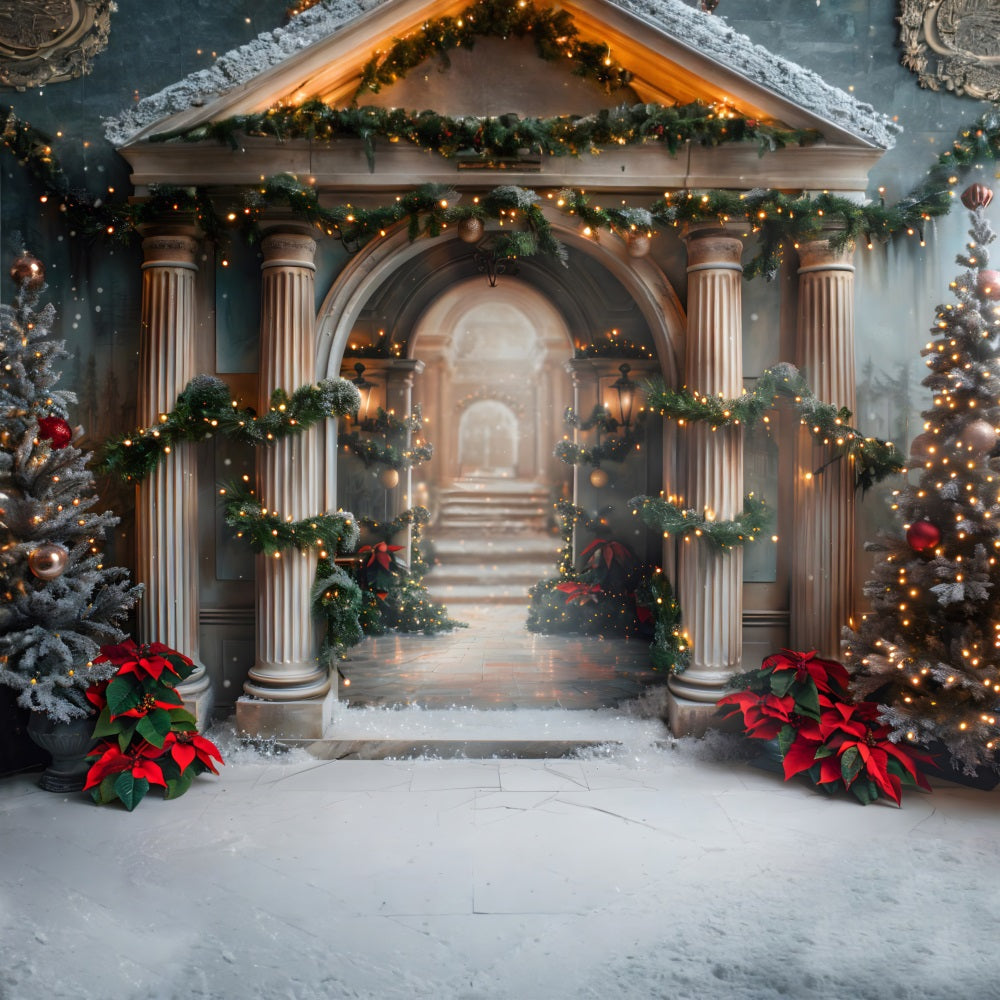 Weihnachten Grand Staircase Wonderland Hintergrund RR7-611