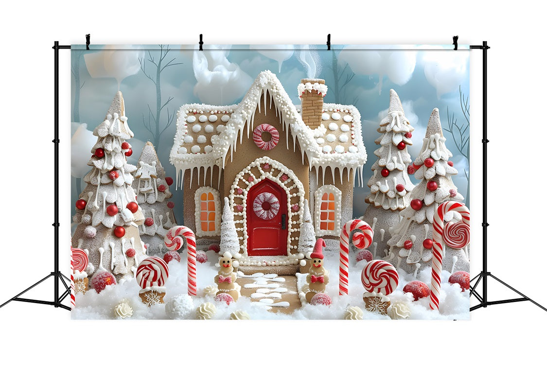 Weihnachts Lebkuchenhaus Candyland Hintergrund RR7-657