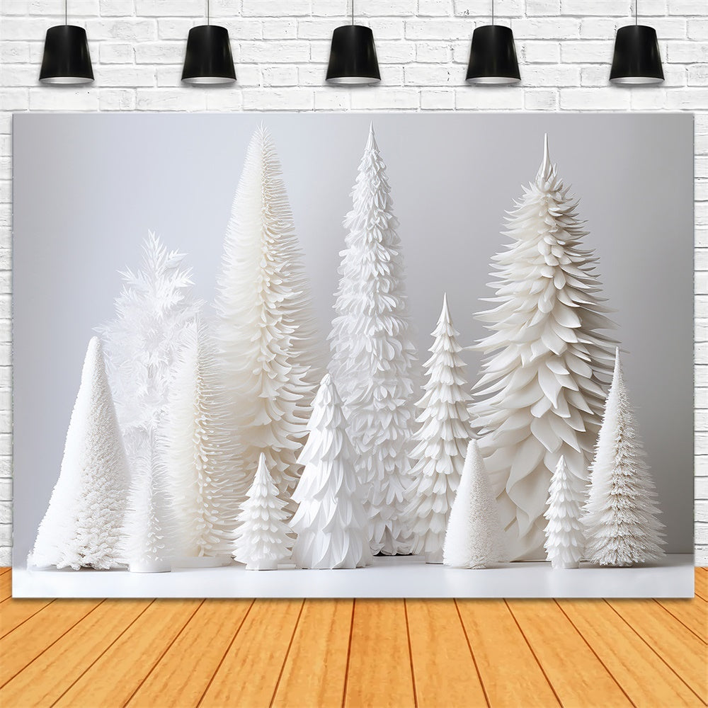 Weißer Weihnachtsbaum Fotohintergrund RR7-734