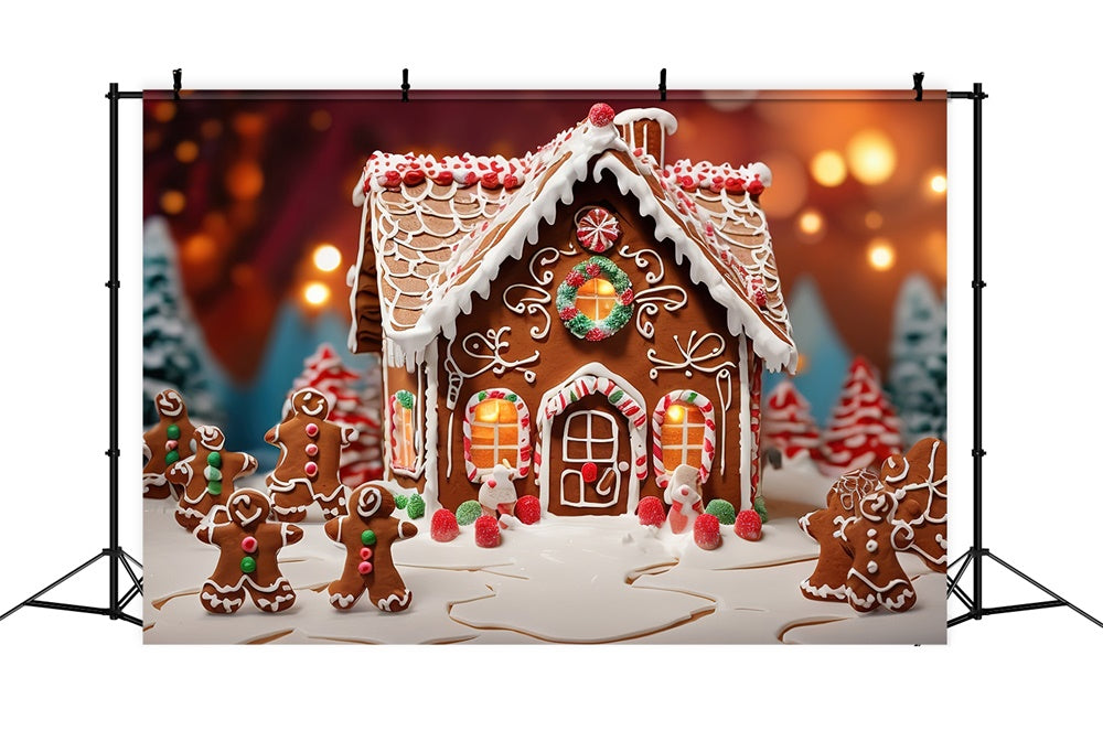 Lebkuchenhaus Candy House Weihnachtshintergrund RR7-805