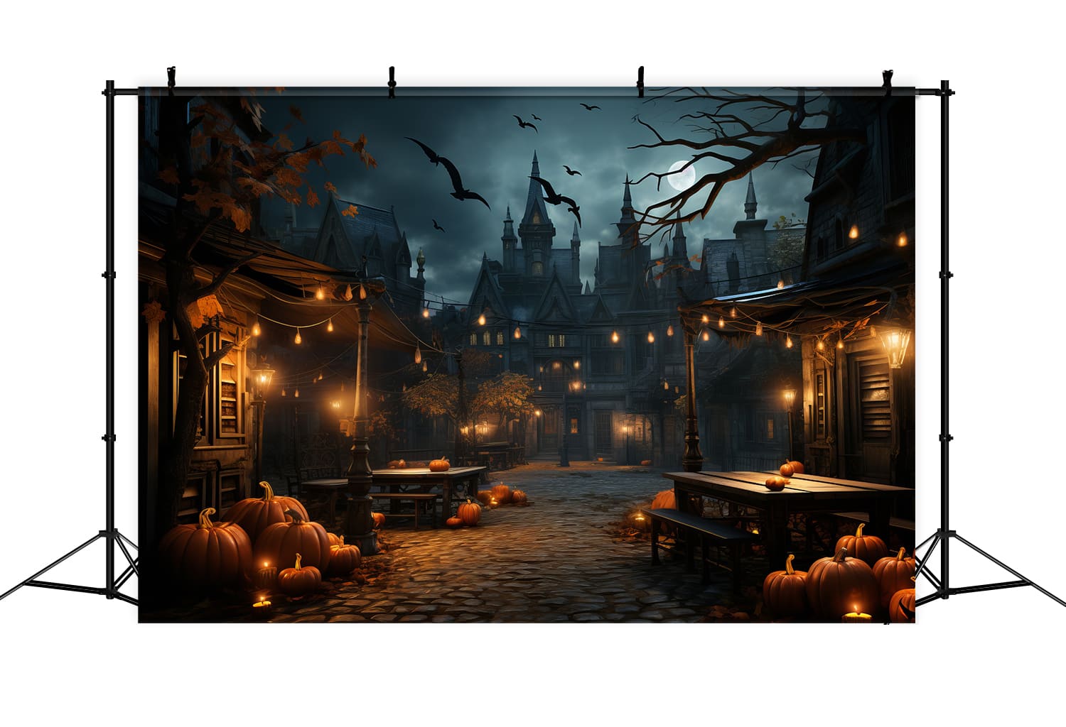 Halloween Nacht Kürbislaternen Backdrop RR7-86