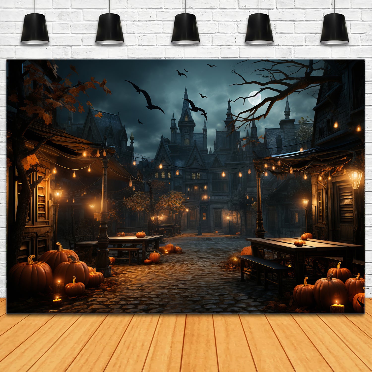 Halloween Nacht Kürbislaternen Backdrop RR7-86