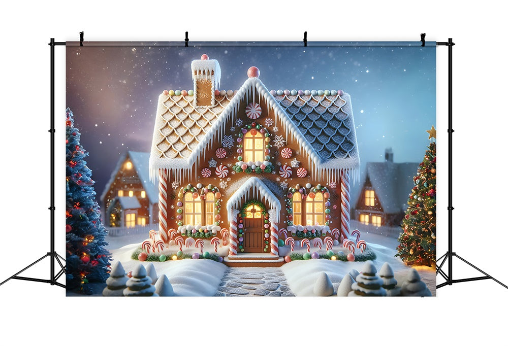 Weihnachten Zuckerstange Lebkuchenhaus Hintergrund RR7-880