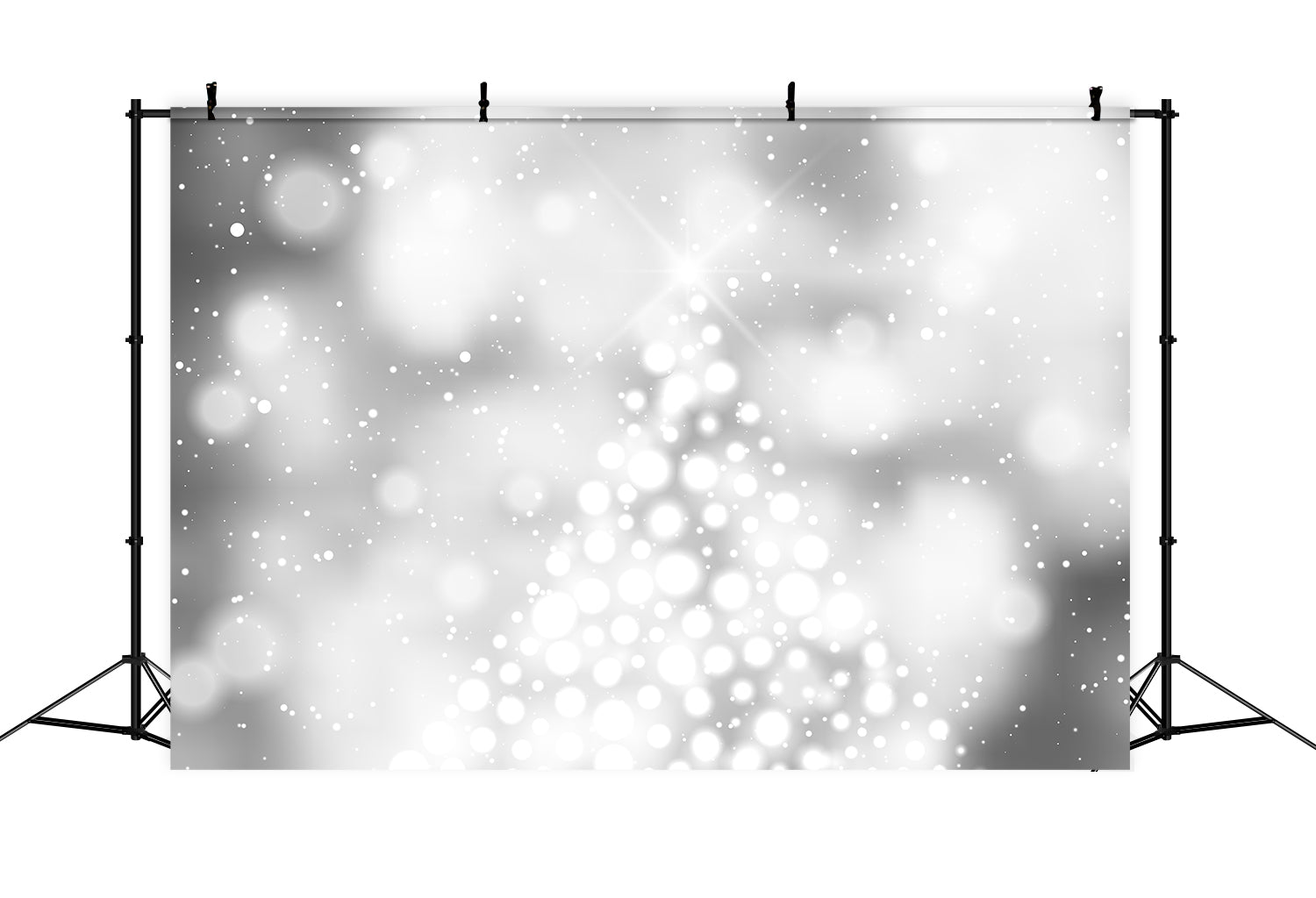 Weihnachten Graue Schneeflocke Polka Dot Backdrop RR8-273