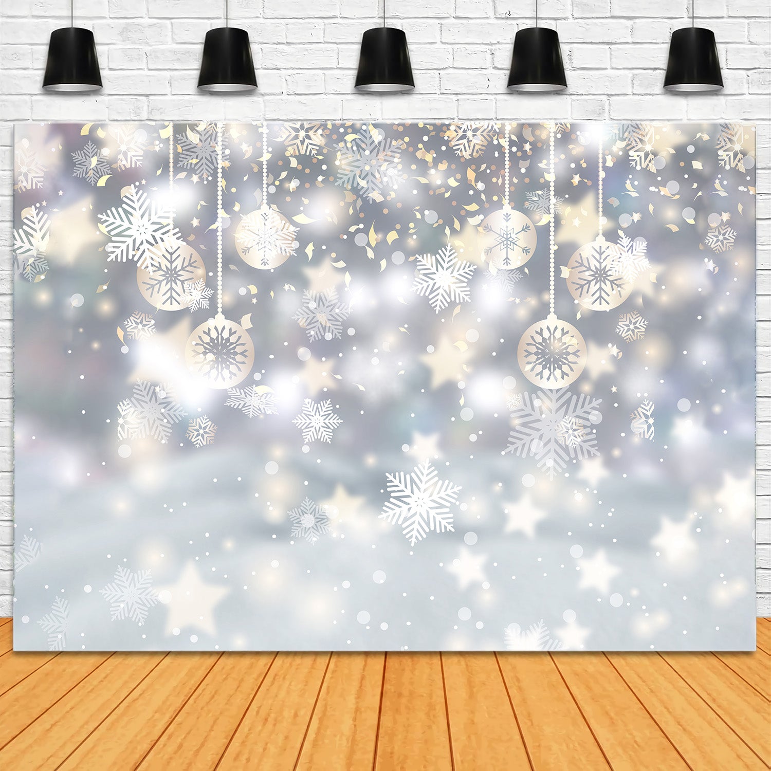 Weihnachten Schneeflocke Sternendekoration Backdrop RR8-275