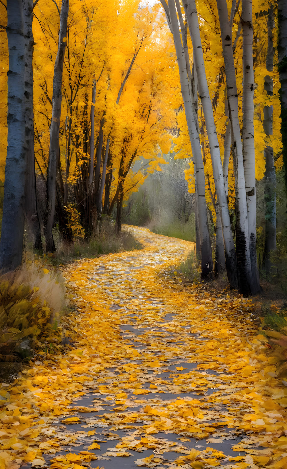 Goldene Ahornblätter Sweep Herbst Hintergrund RR8-331