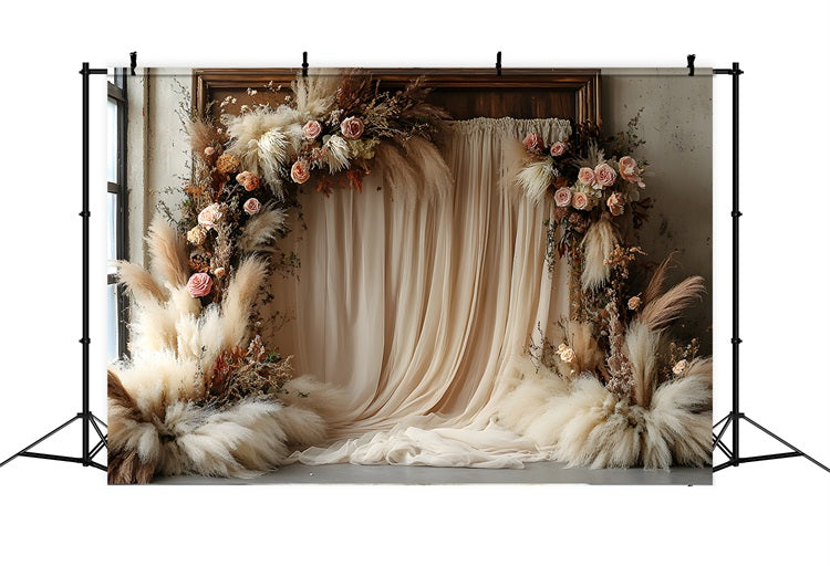 Golden Hour Boho Luxe Floral Hintergrund RR8-498
