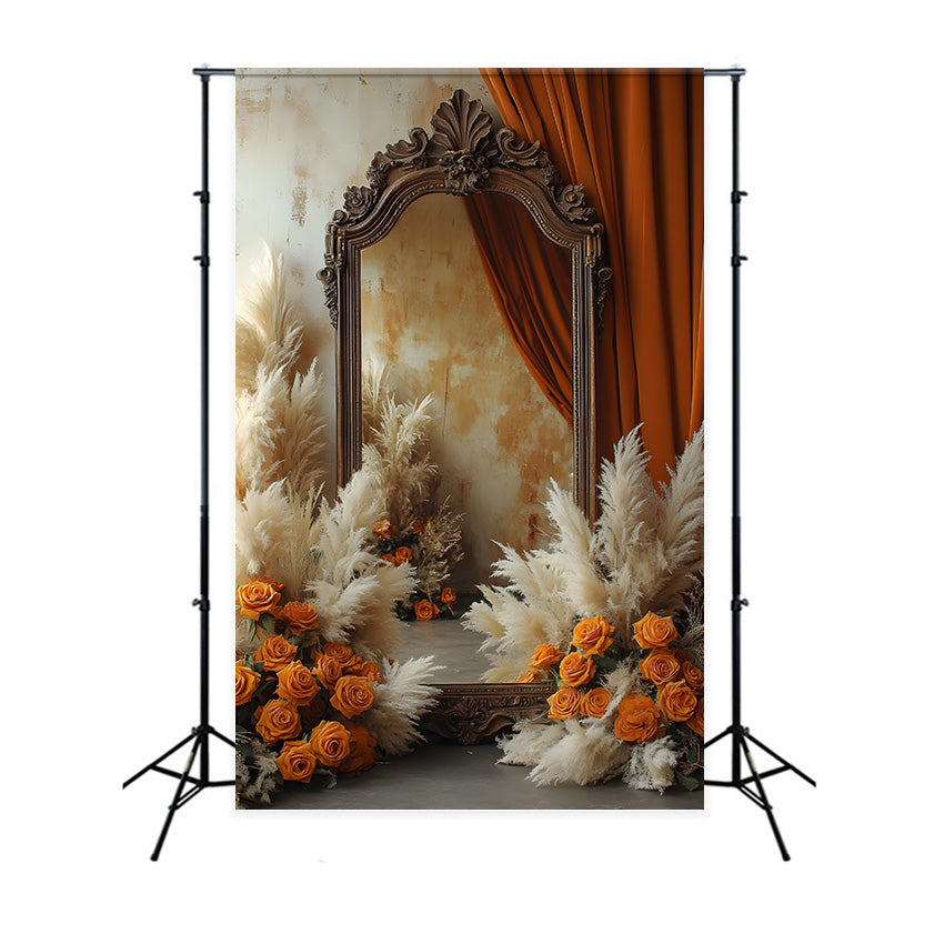 Eleganter erdiger strukturierter Blumenbogen Hintergrund RR8-516