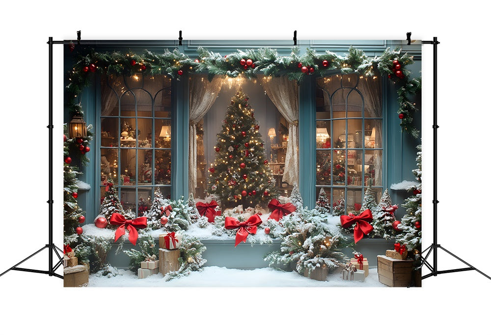 Weihnachten Schaufenster Großer Baum Backdrop RR8-56