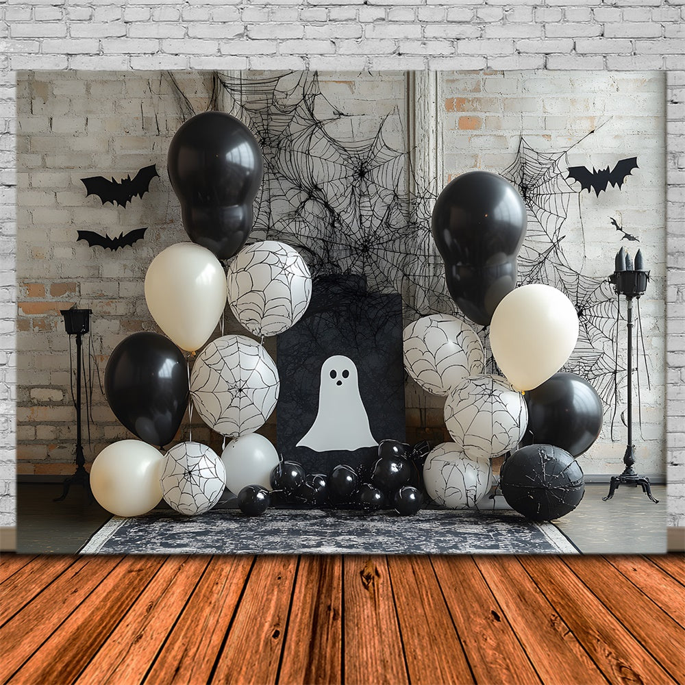 Halloween Dekorierte Wand Luftballons Hintergrund RR9-87