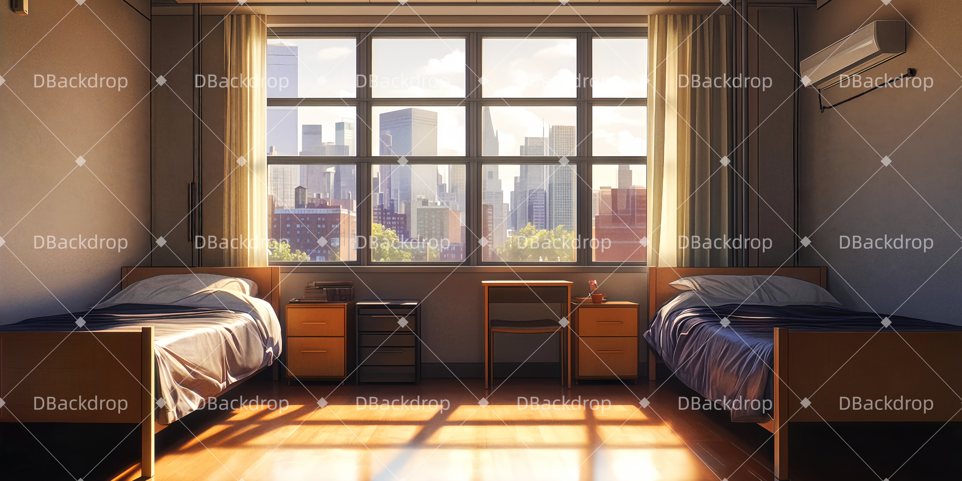 Vorhänge Theater Ninas Zimmer im Studentenwohnheim Theaterwand TWW511-T87