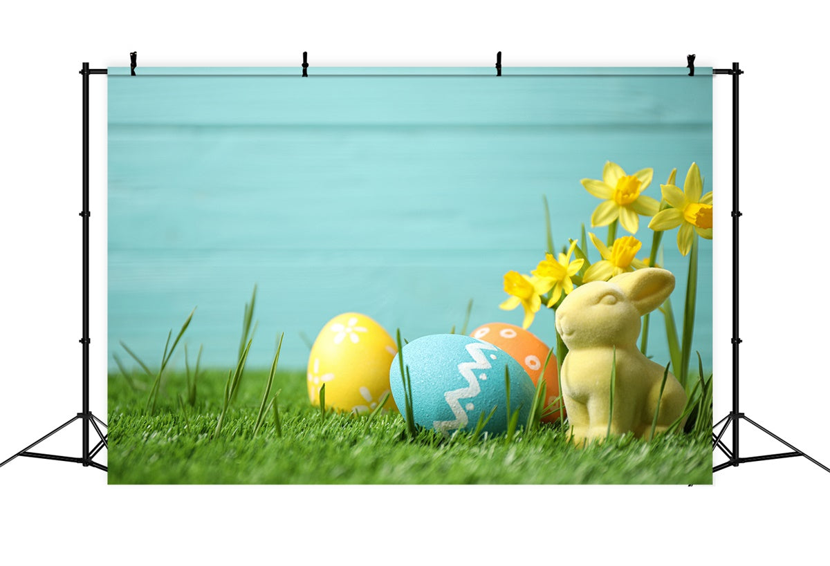 Osterei Backdrop Hase Narzissenfeld Backdrop TWW3-27
