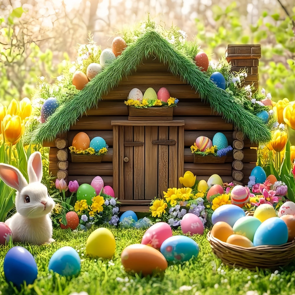 Ostern Backdrop Pastell Ei Charming Cottage Backdrop TWW3-38