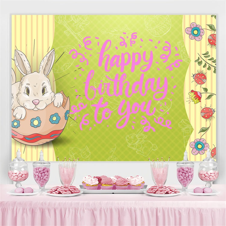 Backdrops für Ostern Geburtstag Cheer Bunny Egg Customized Backdrop TWW3-59
