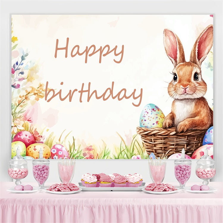 Ostern Backdrops Bunny Geburtstag Aquarell Eier Customized Backdrop TWW3-63