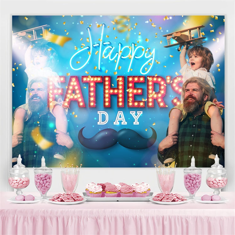 Backdrop Vatertag Bühne Spotlight Konfetti Custom Backdrop TWW4-82