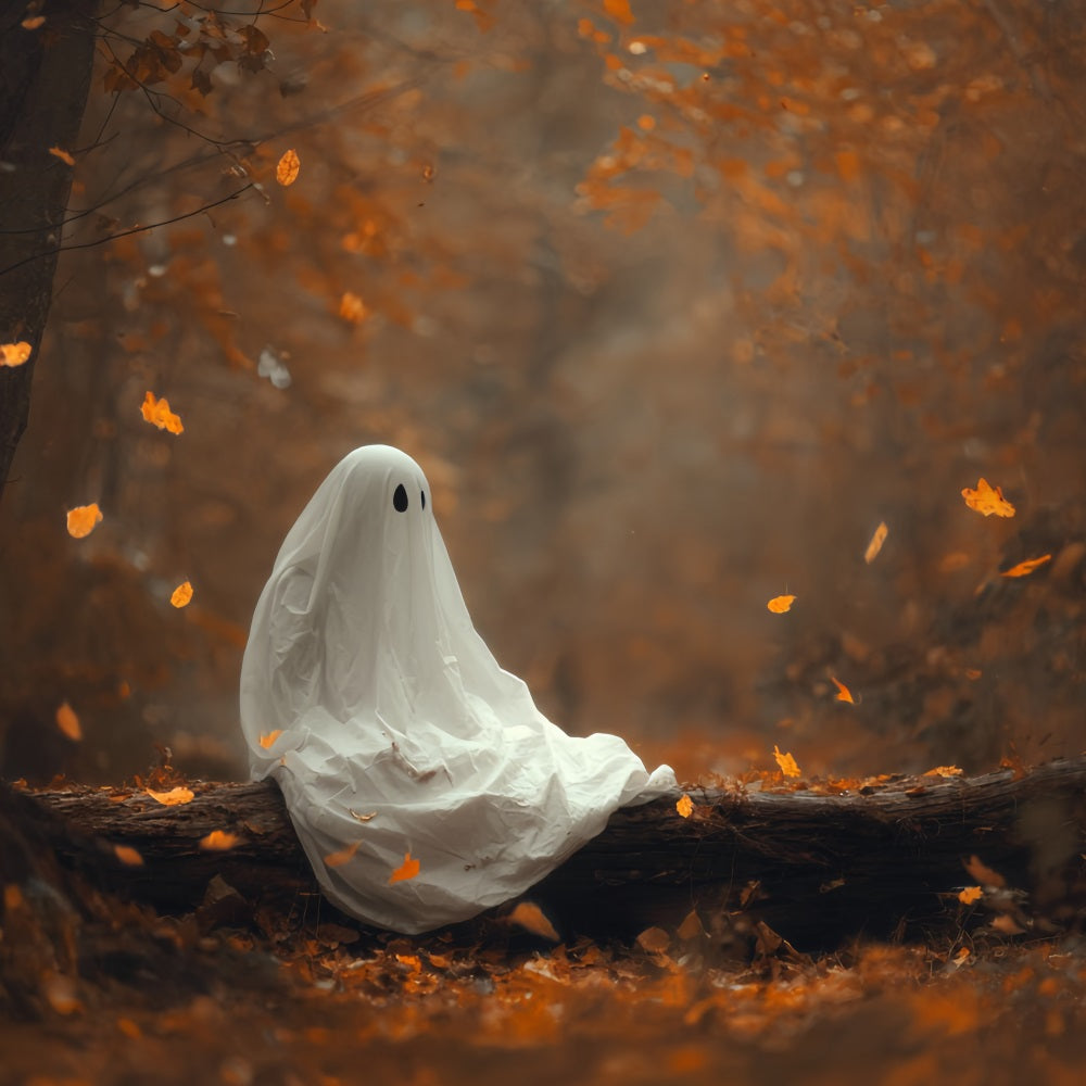 Halloween-Geister-Hintergrund Herbstwald Einsamer Geist Gruseliger Halloween-Hintergrund TWW510-48