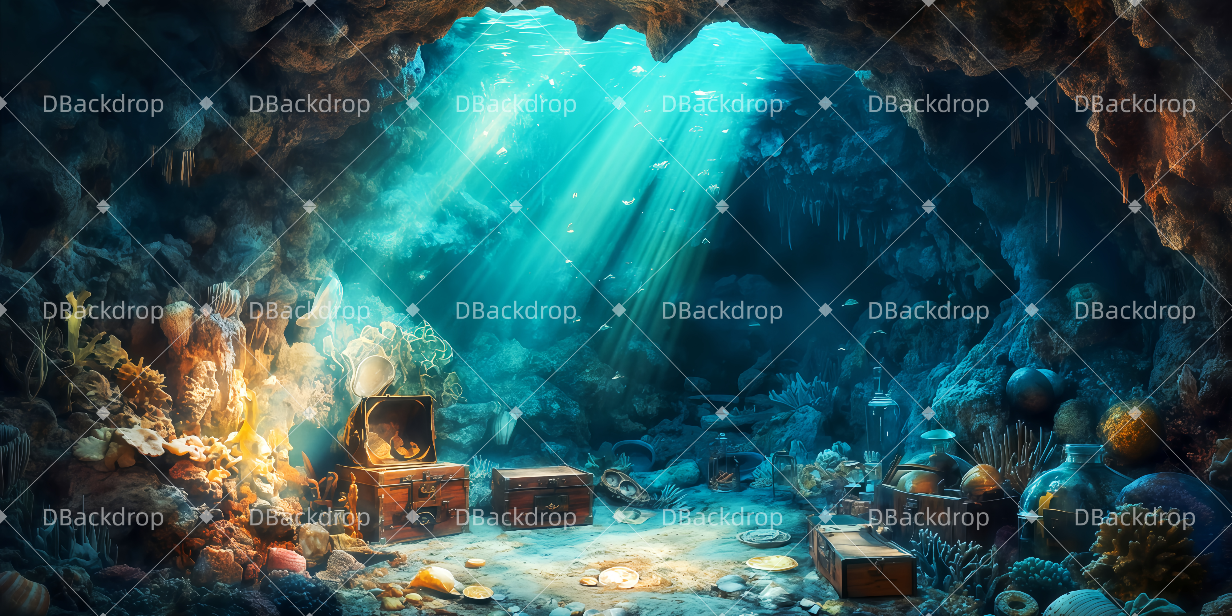 Vorhänge Theater Ariels Grotte Backdrops Theater TWW511-T112