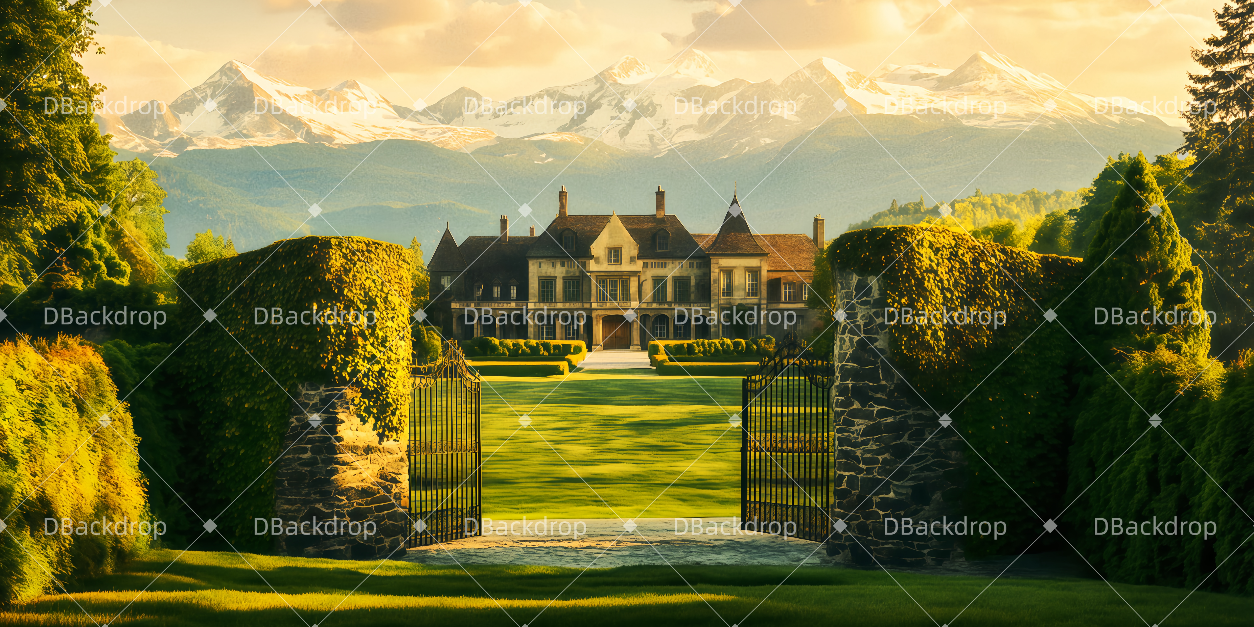 Theater Backdrops Das Anwesen der Familie Von Trapp Backdrops Theater TWW511-T120