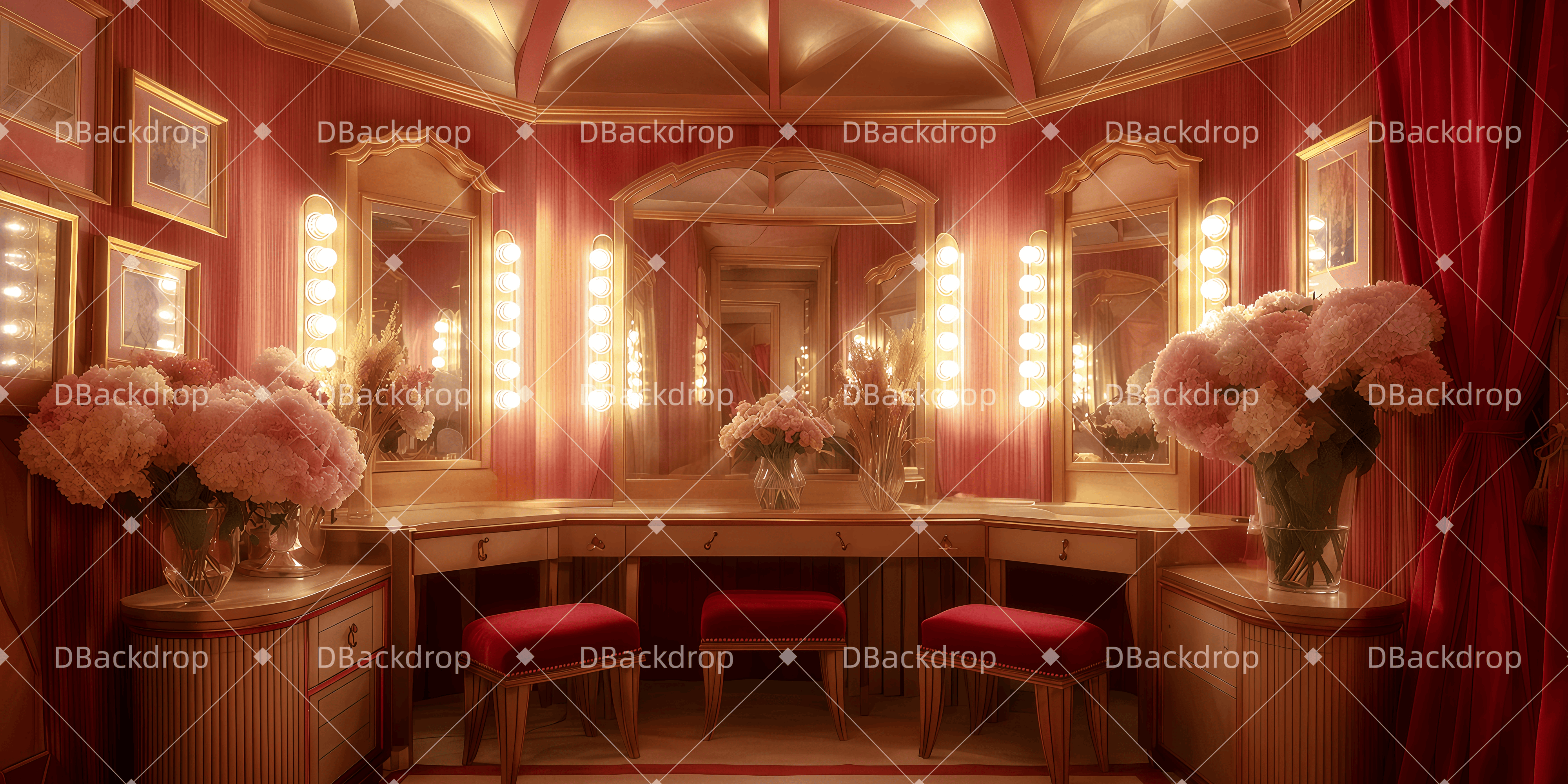 Vintage Theater Backdrop Garderoben Theatervorhang kinder TWW511-T59