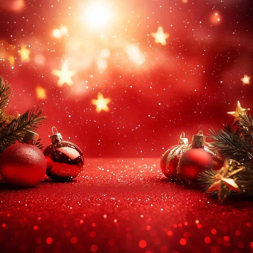 Neujahrs-Hintergründe Strahlende rote Ornamente Frohes Neues Jahr 2026 Hintergrund TWW512-17