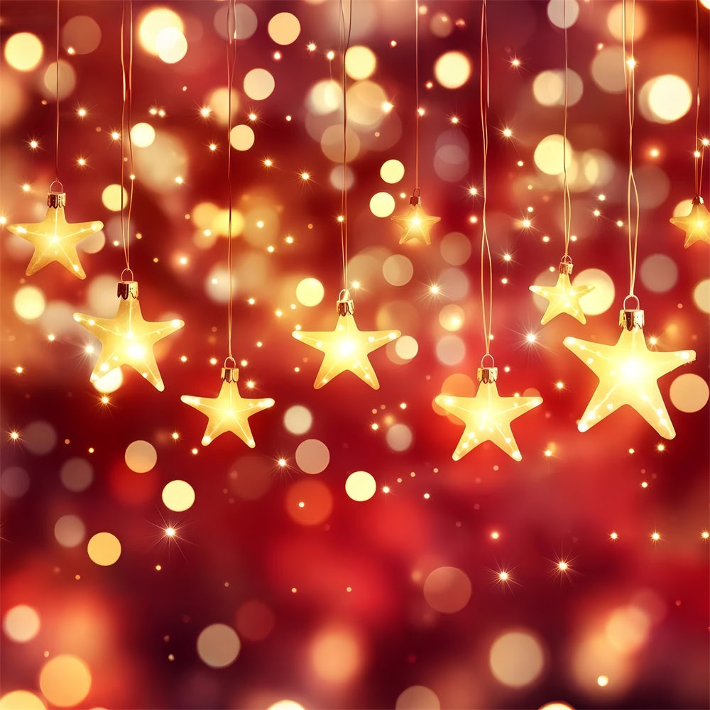 Neujahrs-Hintergründe Hängende Sternlichter Bokeh Goldglitter-Hintergrund TWW512-26