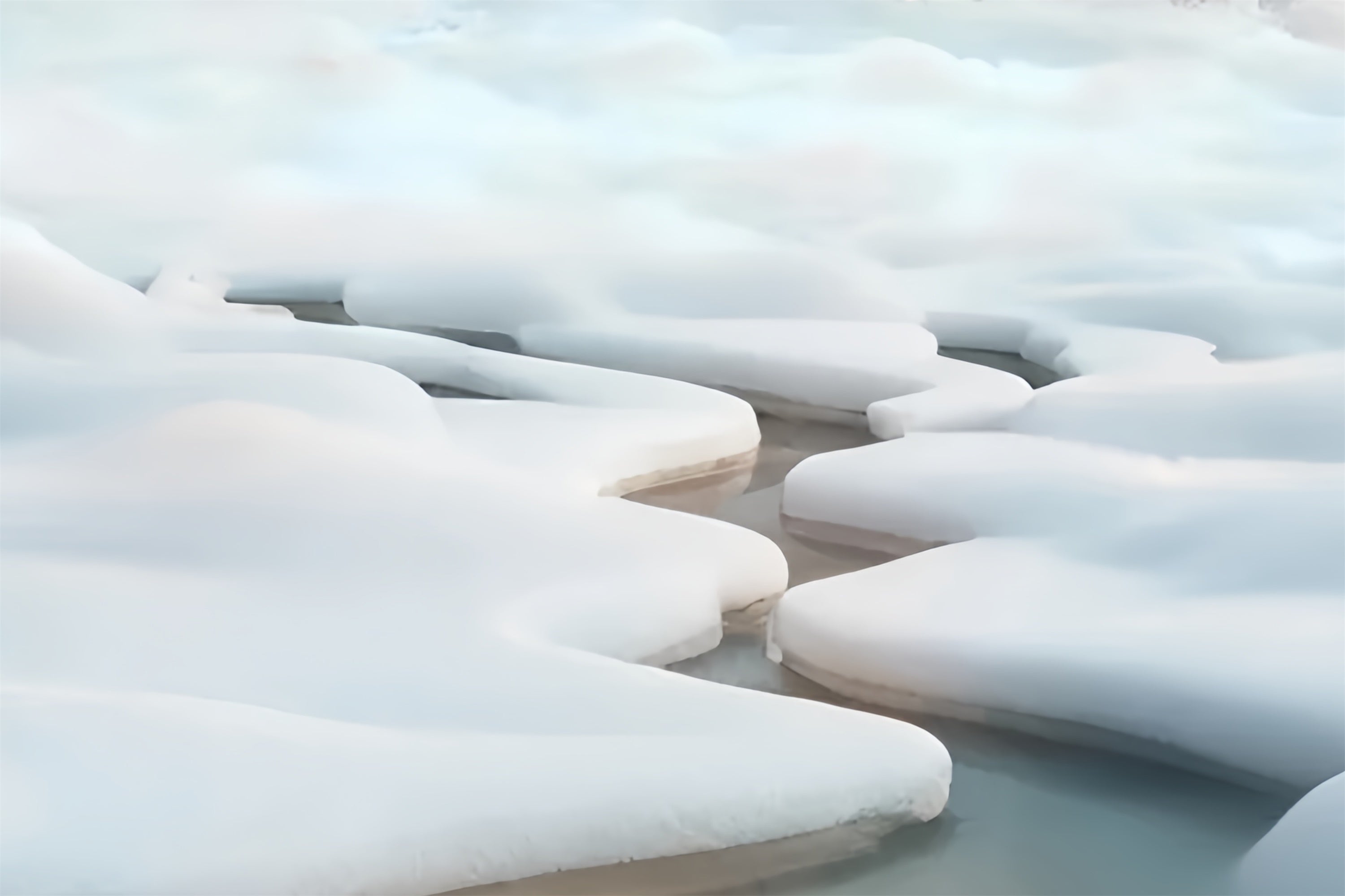 Schnee Boden Backdrop Gefrorenes Flusseis Boden Backdrop TWW57-38