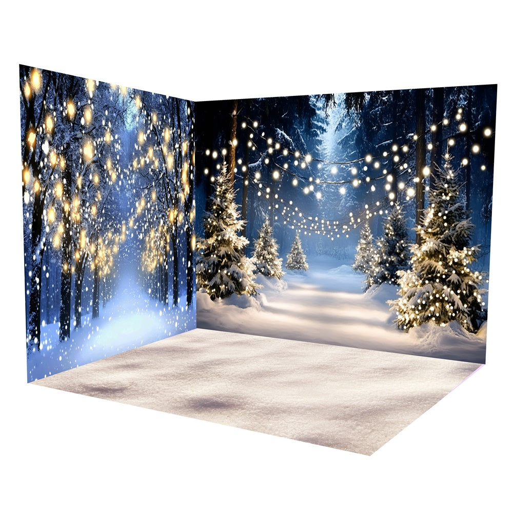 Winter Waldhintergrund Holiday Glow Path Hintergrund Raumset TWW57-92