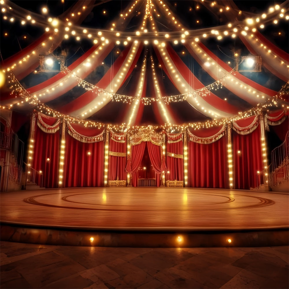Karnevalszelt-Fotohintergrund Große rote Samt-Bühne Fotografie Zirkus-Fotohintergrund TWW59-12
