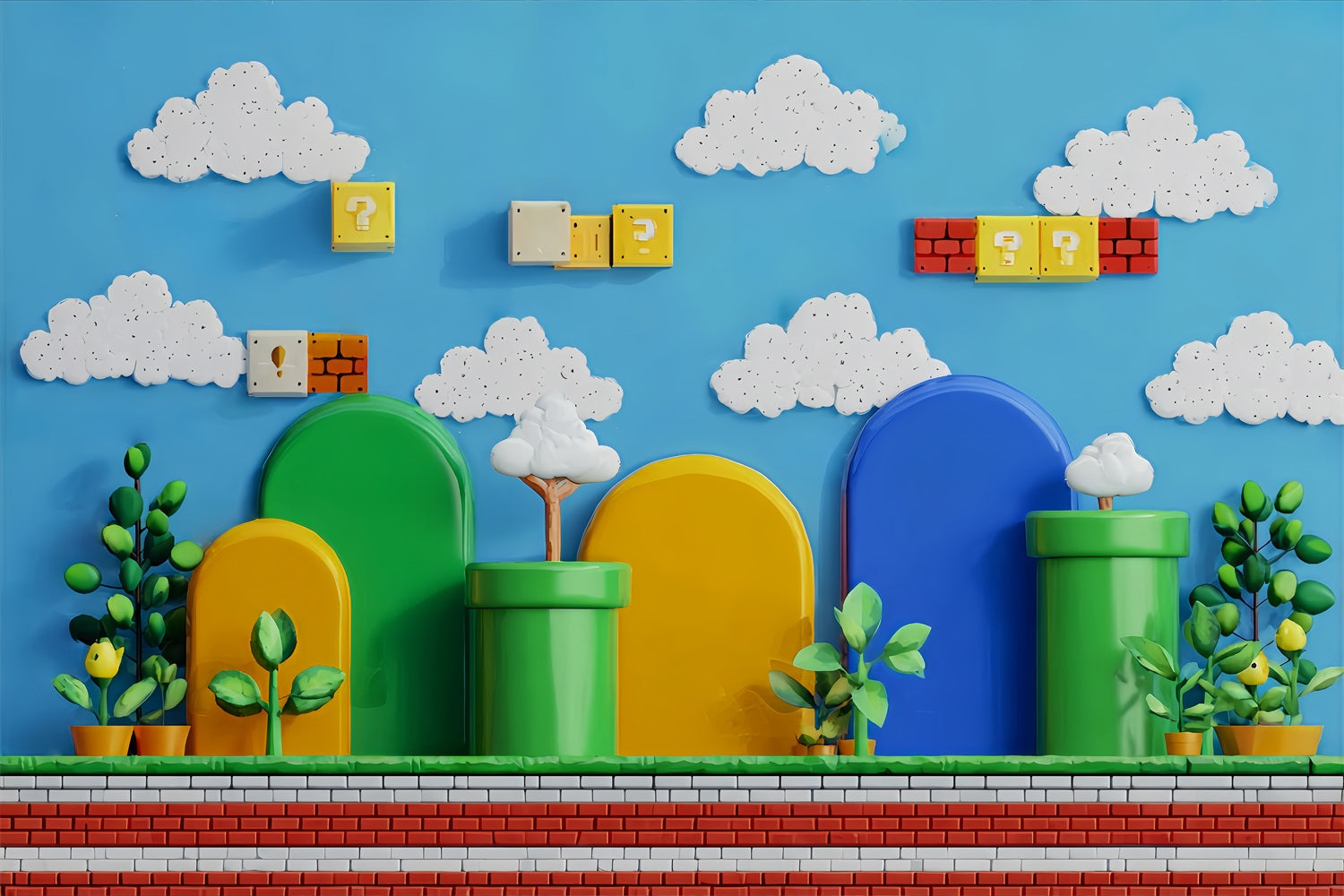 Vorschul-Fotohintergrund Retro-Cartoon-Spielwelt Zurück-zur-Schule-Fotohintergrund TWW59-208